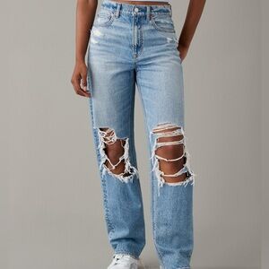 American Eagle High Waist Baggy Straight Jean